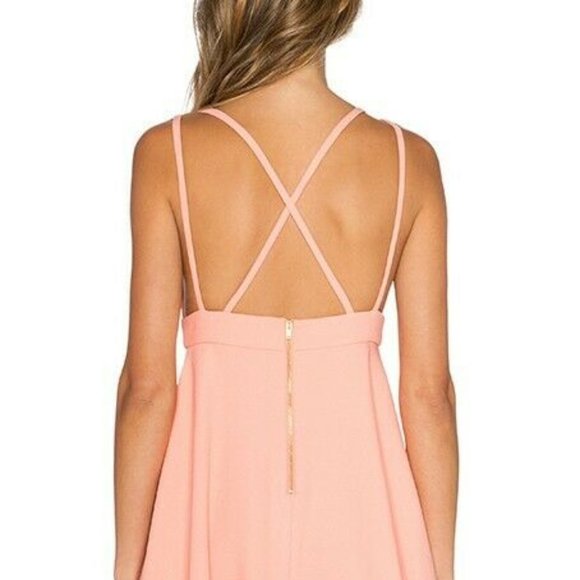 Revolve NBD x Naven Twins Peach Fit & Flare Dress - Picture 4 of 5